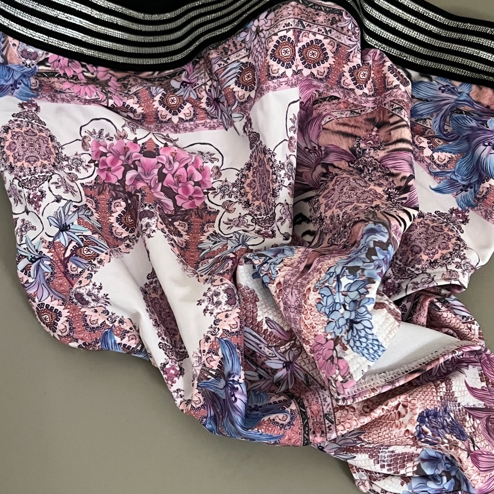 ASOS Curve Multicolor Patterned High-Waisted Bikini Bottom - Picture 3 of 6